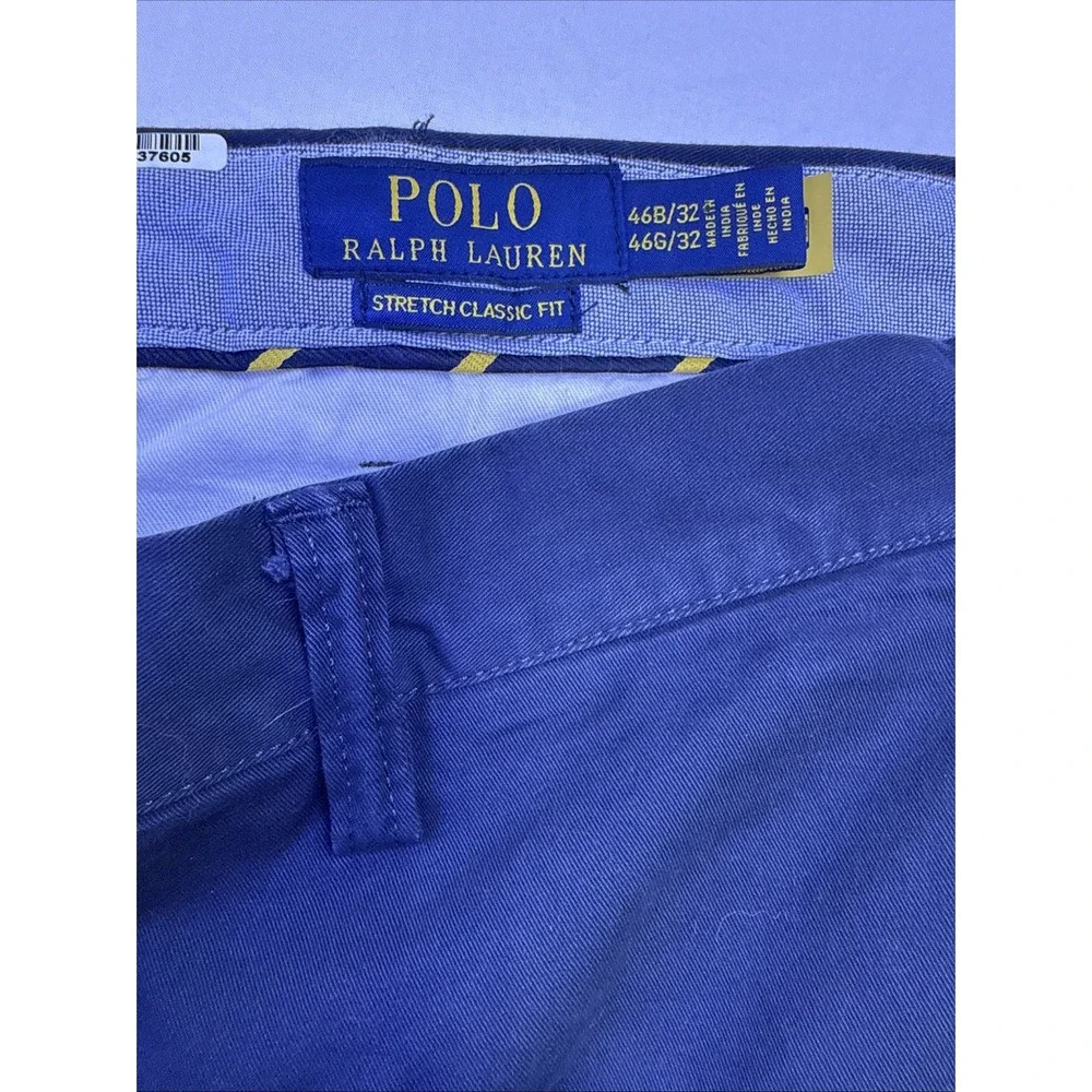 Polo Ralph Lauren The Polo Chino Men 46Bx32 Stretch Straight Fit Pants  NAVY
